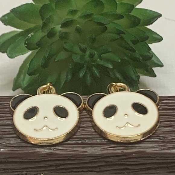 Panda Earring, Panda Bear Jewelry, Gift, Panda Jewelry, Silly Animal Earring - Picture 1 of 8